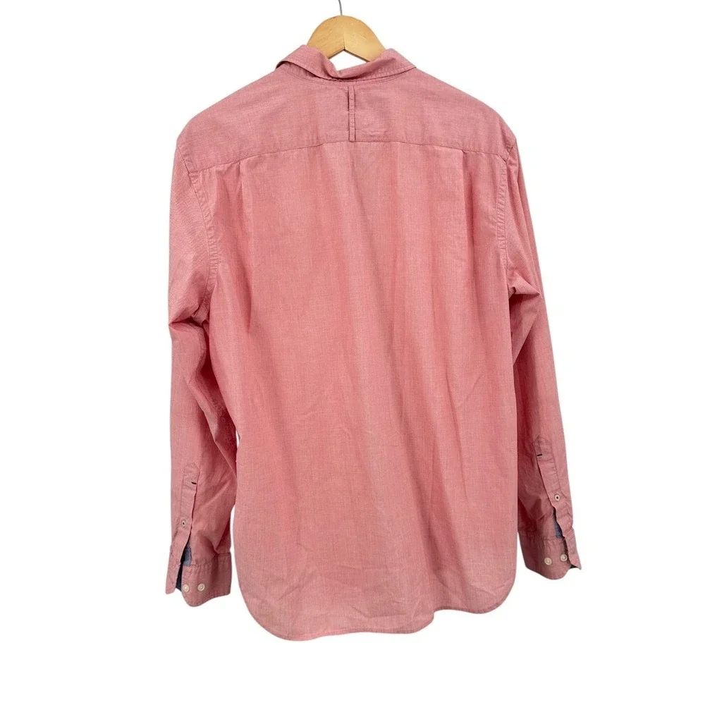 Banana Republic Cotton Camden Fit Button Down Shirt Men's Large Pink Travel